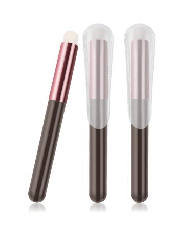 3 Pcs Eye Shadow Brush Concealer Brush Lip Brushes Smudge Brush Lipstick Brush With Tubes Makeup Lip Brushes Lip Gloss Applicator Wands Artificial Fiber Portable Concealer Brush