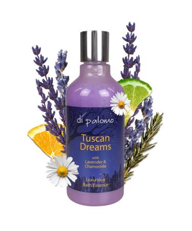 Di Palomo Vegan Tuscan Dreams Bath Essence 300ml. Foaming Bubble Bath. Luxury Shower Gel & Body Wash with Nourishing Skin Care. Bath Foam Gifts for Her. Relaxation Gifts for Women.