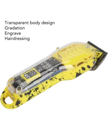 Transparent Electric Hair Clipper - Premium Yellow Hair Trimmer for Salons | International Shipping - Buy Online on GoSupps.com