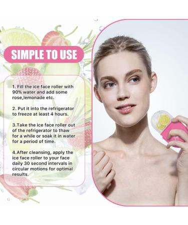 Buy Ice Face Roller - Reusable Beauty Massager for Skin Care Reduces Pores & Fine Lines - Pink - Buy Online on GoSupps.com