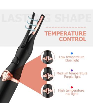 Hot Eyelash Curler | Rapid Heated Eyelash Curlers Portable Heated Lash Curler with Temperature Control Function for Hurtless Quick Natural Curling Long Lasting Eye Lashes - Buy Online on GoSupps.com