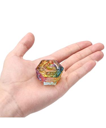 Mini Colorized Glaze Nail Art Acrylic Liquid Powder Dappen Dish with Cap Lid - Noverlife - Buy Online on GoSupps.com