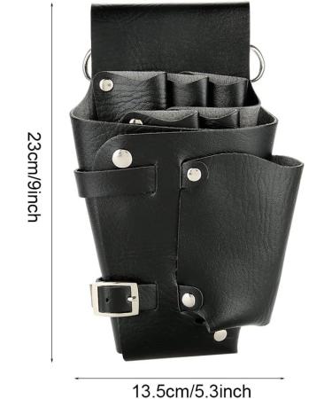 Multi-function Hairdressing Bag Portable Large Capacity PU Leather Tool Pouch Bag with Waist Belt for Barber Comb Scissor Kits - Buy Online on GoSupps.com