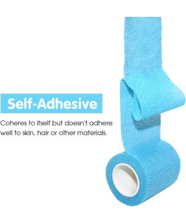 Buy Coban Cohesive Bandage 4x4.5m - Light Blue Athletic Tape for First Aid & Sports - 6 Rolls - Buy Online on GoSupps.com