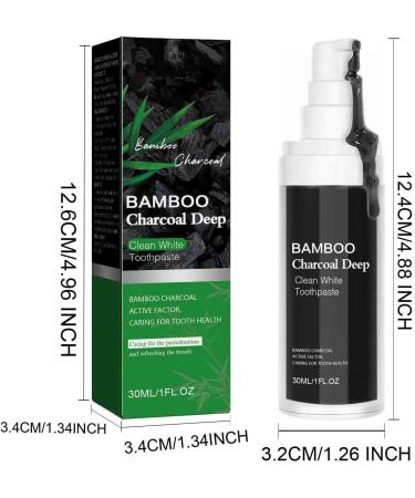 Bamboo Charcoal Deep Toothpaste - Activated Carbon Tooth Whitening - Naturish 3PCs - Buy Online on GoSupps.com