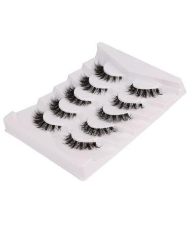 Gmagictobo 3D Faux Mink False Eyelashes - Natural Cat Eye Clear Band Lashes Fluffy & Wispy Volume 5 Pairs Multipack (6-13MM) - Enhance Your Look - Buy Online on GoSupps.com