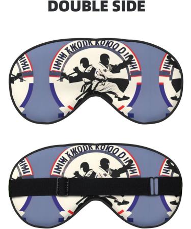 Taekwondo Design Eye Mask | Unisex Soft Light-Blocking Sleeping Mask - Comfortable Black - Buy Online on GoSupps.com