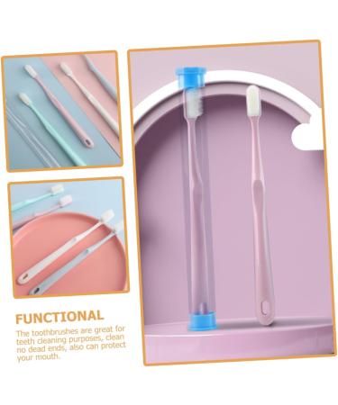 Minkissy 4-Piece Charcoal Toothbrush Cleaning Brush Set - Soft Bristles Travel-Friendly & Female Hygiene Essentials - Buy Online on GoSupps.com