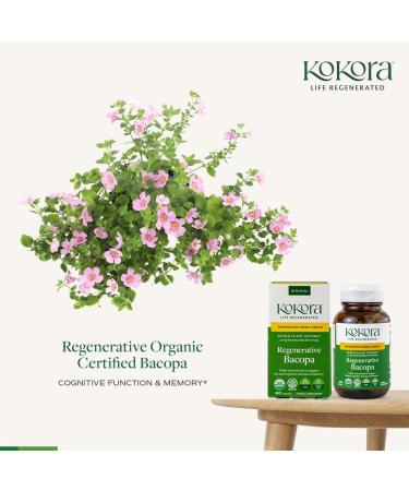 kokora Regenerative Bacopa - Organic Adaptogenic Bacopa Supplement - Cognitive Function Memory Support* - 60 Capsules - 30 Servings - Buy Online on GoSupps.com