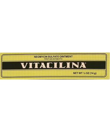 Vitacilina First Aid Antibiotic Neomycin Sulfate Ointment 0.5oz 14g