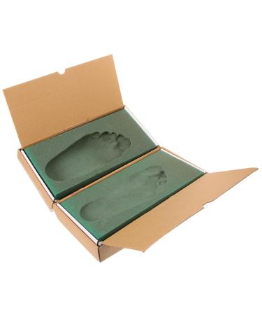Mobestech Box DIY Footprint Foam Mold Footprint Mold Kit Foot Impression Foam Mold Foot Casting Kit Foam Foot Mold Casting Kit Stamping Foam Footprint Casting Kit Kits Foot Model Carton 3D