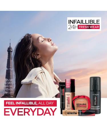 L'Or al Paris Infallible 24H Fresh Wear Foundation in a Powder Full-coverage Longwear Weightless Smooth Finish Water-proof and Transfer-proof 140 Golden Beige 140 - Golden Beige 9 g (Pack of 1) - Buy Online on GoSupps.com