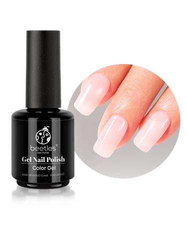 Beetles Neutral Gel Nail Polish 15ml Nude Pink Polish Set Pink Jelly Soak Off U V LED Nail Lamp Translucent Nail Art Gel Jelly Natural Pink
