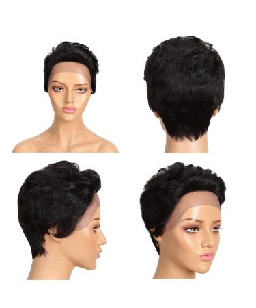 D BUT Human Hair Wig with Film Lace Front - 23 cm 79 g 1B Black - Premium Quality International Shipping - Buy Online on GoSupps.com