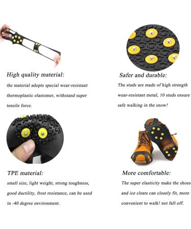 FroCrion-1 Anti-Slip Ice Spikes for Shoes | Winter Slip Resistance Claw Spikes for All Footwear - Buy Online on GoSupps.com