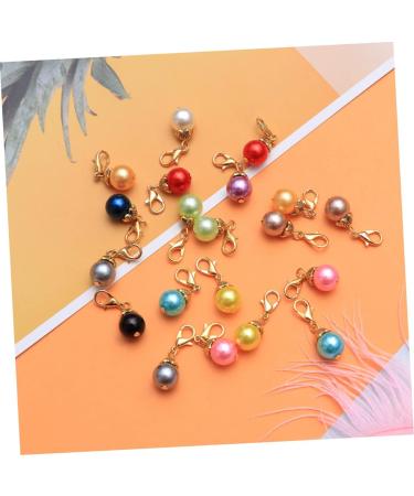 LALAFINA 60 Pcs DIY Bracelet Drop Pearls Round Ball Pendant Charms Gold Locket Pendant Accessories Set Alloy - Buy Online on GoSupps.com