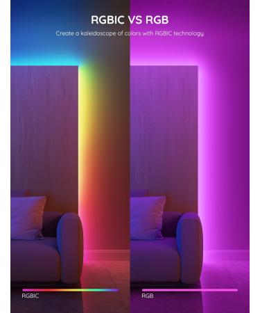 Govee RGBIC LED Strip Lights Smart LED Lights for Bedroom - Size 16.4ft - White - Buy Online on GoSupps.com