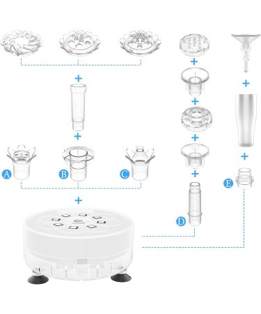 USB Floating Water Fountain Pump with 7 Nozzles - AISITIN 2.5W LED DIY Water Pump Kit for Outdoor Garden Bird Bath Pond - 15.74ft Power Cord - Transparent - Buy Online on GoSupps.com