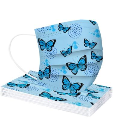 Buy Amyglin 50 Pieces Disposable 3-Layer Face Masks - Breathable Butterfly Motif Cloth Neck Gaiter for Adults - International Shipping Available - Buy Online on GoSupps.com