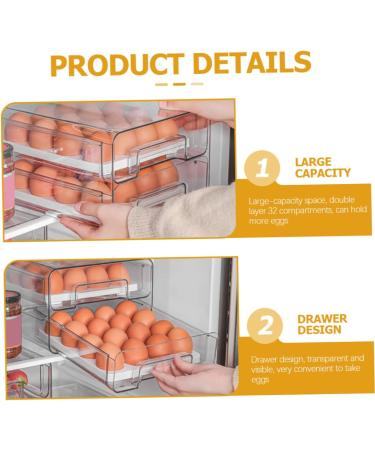 Hemobllo Kitchen Clear Storage Containers Tray Supplies Fridge for Refrigerator Holder Container re-usable - Buy Online on GoSupps.com