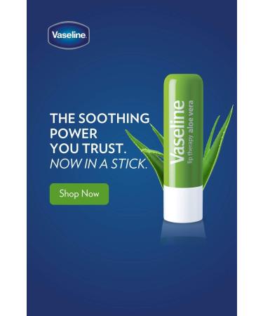 Vaseline Lip Therapy Stick with Petroleum Jelly (Aloe Vera) - Pack of 2 - Buy Online on GoSupps.com