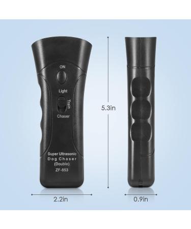 YurDoca Anti Barking Device Handheld Dog Repeller Trainer Dual-Channel Dog Repeller Ultrasonic Handheld Dog Training Tool 3 in 1 Bark Control Tool Frequency Levels Humanized and Safe for Cats Black-New10 - Buy Online on GoSupps.com