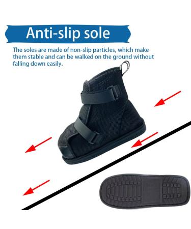Adjustable Walking Boots Recovery Cast Shoe Covers - Breathable Medical Boots for Foot Sprains Ankle Fractures & Broken Toes - Unisex High Top Mesh (Black - Buy Online on GoSupps.com