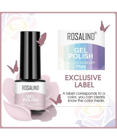 ROSALIND 32 Pieces UV Gel Nail Polish Shellac Colour Gel Set 28 Colours UV Varnish Soak Off Nail Polish Set for Nail Design 03 - Buy Online on GoSupps.com