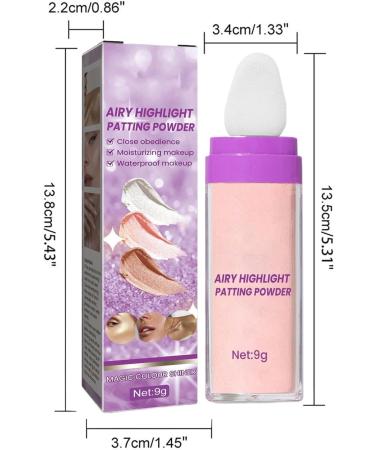 Highlighter Make Up Powder Waterproof Lightening Powder Waterproof Smooth 9g Highlighter Makeup for Cheeks Face Hair for Daily and Festivals Pink - Buy Online on GoSupps.com