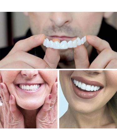 FCcassiel 2 PCS Fake Teeth Set - Upper & Lower Silica Gel Braces for Natural Shaping - Multicolor - Buy Online on GoSupps.com