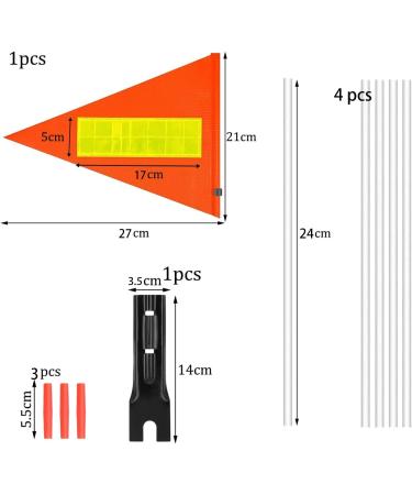 NVTRSD Reflective Bicycle Flag - Safety Flags for Kids | 5-Piece AHR Wheel Flag Set - Child Bicycle Pennants & Trailer Flags - Buy Online on GoSupps.com