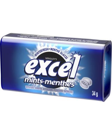Excel Mints Winterfresh 34gm Tin 8 Count Winterfresh Spearmint - Buy Online on GoSupps.com