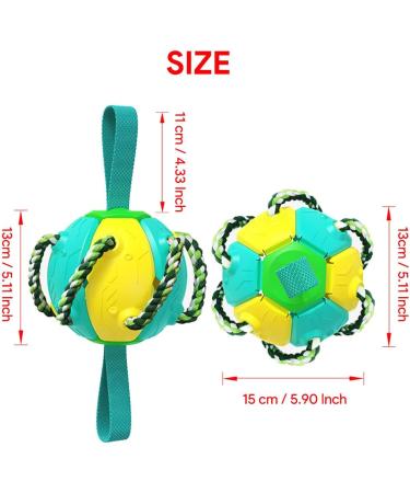 Dog balls Auto-rebound Dog Frisbee Interactive Dog Toys for Boredom Dog Birthday Present Dog Training for puppies medium & large dogs Teeth Cleaning Frisbee Dog Toy Dog Gifts (Yellow green) - Buy Online on GoSupps.com