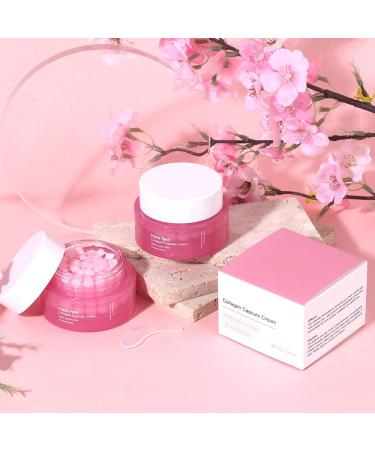 Pink Collagen Jelly Cream PDRN(Sodium DNA)+ 5% Niacinamide Gentle Moisturizer Hydrating Brightening Anti-Wrinkle Improve Fine Lines & Rough Texture For Face - Buy Online on GoSupps.com