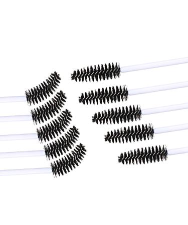 Elisel 100 PCS Disposable Eyelash Brushes - Mascara & Eyebrow Applicators - Cosmetic Makeup Tool Kits (White-Black) | Shop Internationally - Buy Online on GoSupps.com