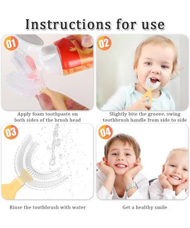 Buy Kids U Shaped Toothbrush - Cute Silicone 360 Oral Care for Children | Best U Shape Manual Toothbrush - Buy Online on GoSupps.com