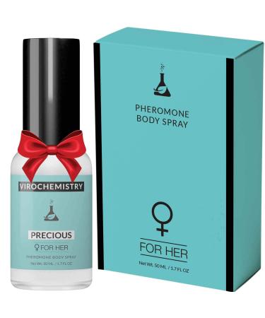 Pheromones For Women (PRECIOUS) Body Spray - Elegant Ultra Strength Organic Human Pheromones Fragrance Body Spray 50mL - Human Grade Pheromones to Attract Men