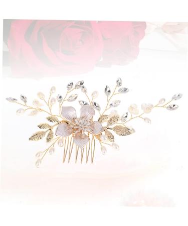 Beatifufu 1 PC Rhinestone Hair Comb Rhinestone Hair Clip Pearl Hair Barrettes Bridal Headpiece Pearl Hair Pin Hair Comb for Bride Tiara for Bride Wedding Pearl Hair Clip Rhinestone Barrettes - Buy Online on GoSupps.com