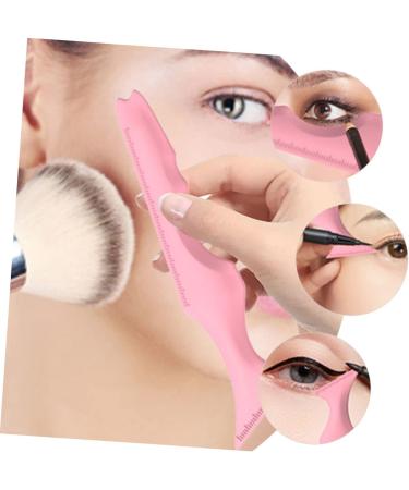 Ipetboom 3pcs Silicone Beauty Ruler Eye Shadow Lipstick Makeup Tool Eyeshadow Guide Template Eyebrow Pencil 15X4.15CM Pink-2 - Buy Online on GoSupps.com