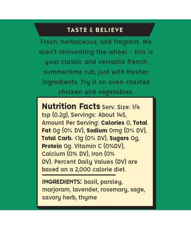 Spicewalla Herbs De Provence 1.0 oz | Non-GMO, Gluten Free, No MSG Seasoning - Buy Online on GoSupps.com