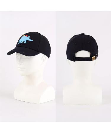 LANGZHEN 100% Cotton Kids Plain Baseball Cap Hat | Adjustable Sun Hat for Girls Boys | S Dinosaur-Black - Buy Online on GoSupps.com