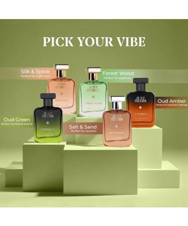 CREATION KRIVA Just Herbs Intense Oud Green EDP Perfume Spray for Men Long Lasting Fragrance - 50 ml - Buy Online on GoSupps.com
