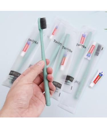 Buy Tedule Disposable Toothbrushes with Toothpaste - 50 Pack Green Manual Brushes for Hotels Families Homeless Nursing Homes - International Shipping Available - Buy Online on GoSupps.com