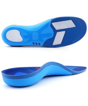 Larsaro Orthopedic insole Foot pain Plantar Fasciitis Senk Spreading Foot Shoe Insoles For Women & Men Liefuss Insoles for flat feet lowering spread Plantar fasciitis blue 38-40 EU-26cm blue