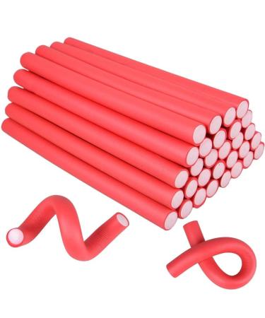 30PCS 9.45 Flexible Foam Curling Rods Twist Foam Hair Rollers Soft Foam No Heat Hair Rods Curlers Home Use for Women Girls Long and Short Hair to Sleep in  (0.71 x 9.45 Inch Random Color) 0.71 Inch