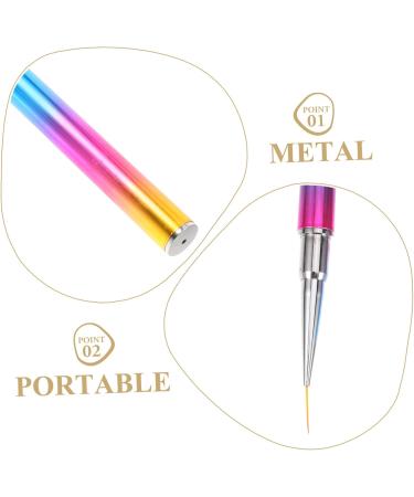 minkissy 1pc Nail Art Drawing Pen Manicure Drill Pen Nail Art Pen Manicure Brush Manicure Pen Brush Manicure Supply Nail Art Tool Nail Art Brush Double Head Metal Rod Nail Pen - Buy Online on GoSupps.com