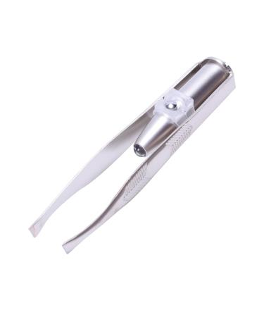 Ghulumn Stainless Steel Eyelash & Eyebrow Tweezers with LED Light - Precision Beauty Tool for Perfect Brows and Lashes | International Shipping Available - Buy Online on GoSupps.com