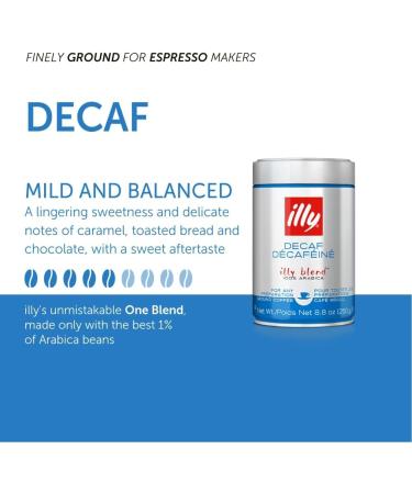 Italian Gourmet E.R. illy DECAFFEINATO Pack of 6 ground espresso coffees intense roast 250 g + Italian Gourmet Polpa 400 g - Buy Online on GoSupps.com