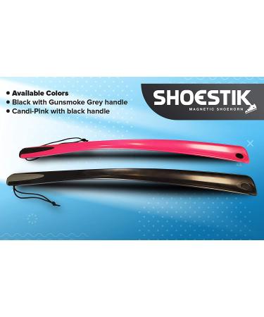 SHOESTIK 24 Long Shoehorn | No Bending Assistive Technology | Magnetic Shoe Tongue Lifter | Black - Buy Online on GoSupps.com