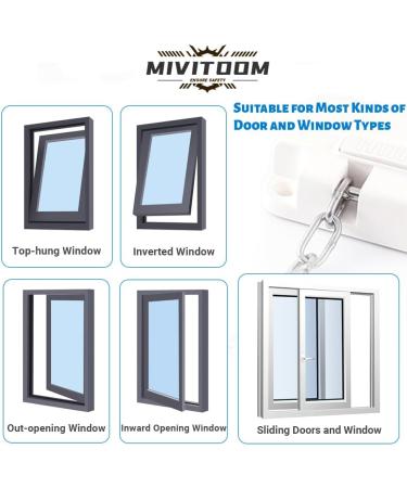 2pcs Self-Adhesive Upvc Window Locks for Child & Pet Safety - Adjustable Restrictor Locks for Metal & Wooden Sliding Windows - Buy Online on GoSupps.com